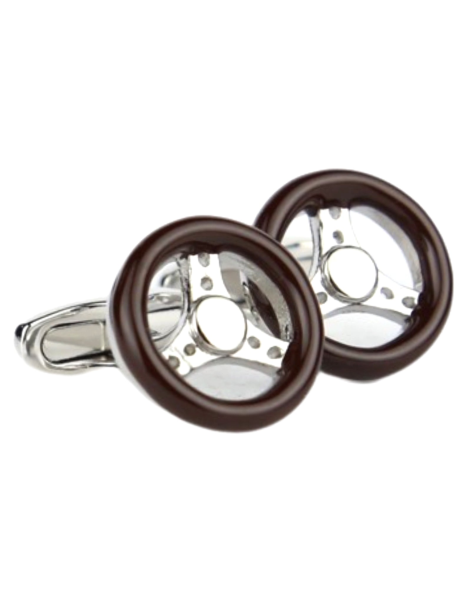 DÉCLIC Luxury Steering Wheel Cufflinks for Men - Premium Car Enthusiast Gift - Perfect for Weddings, Business Meetings & Formal Events