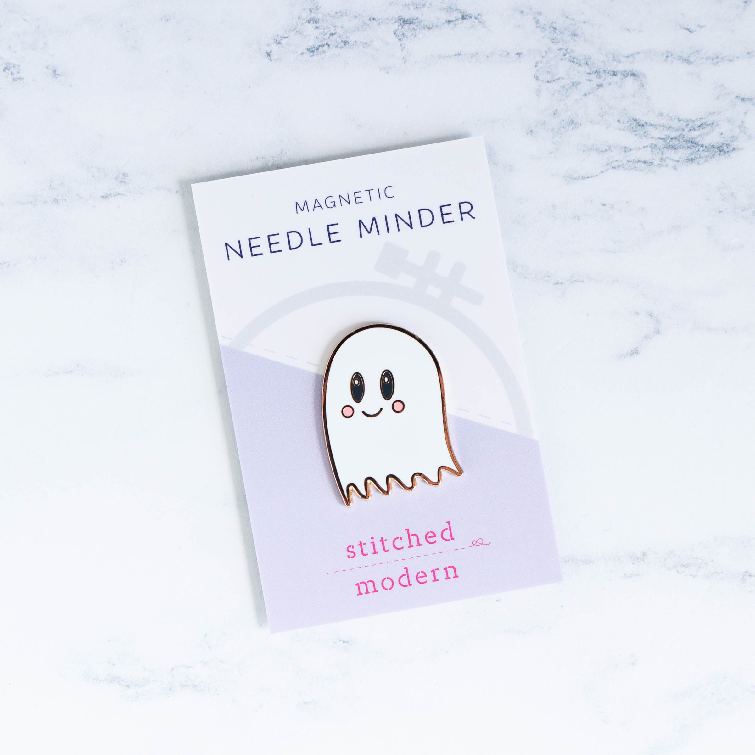 Cute Ghost Magnetic Needle Minder for Cross Stitch & Embroidery - Halloween Sewing Accessories for Crafters & DIY Projects