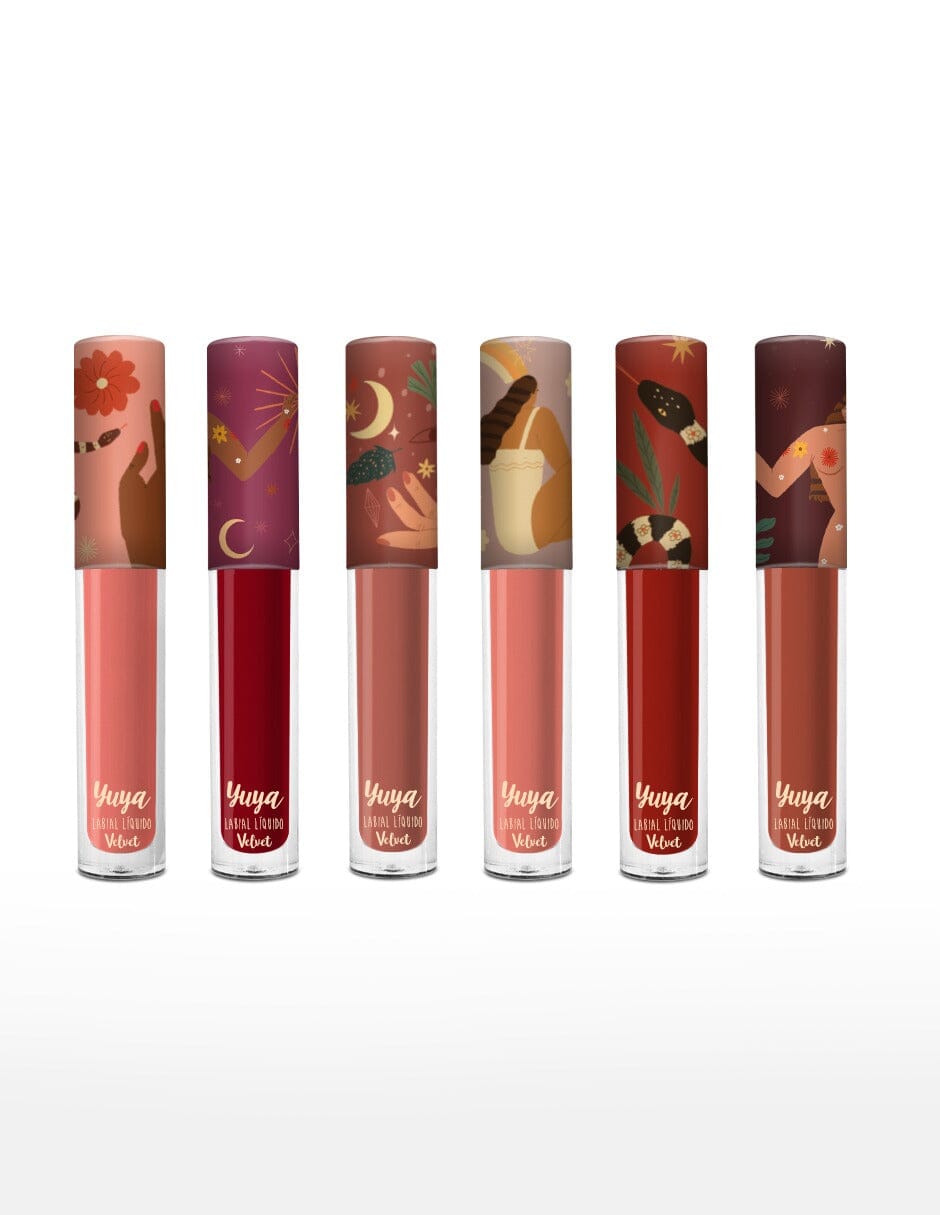 Yuya 6-Piece Velvet Lipstick Set (Binomio, Viaje, Kalon, Quiza, Encuentro, Conmigo) - 3g Each - Long Lasting Matte Lipstick for Women, Perfect for Daily Wear, Parties, and Special Occasions
