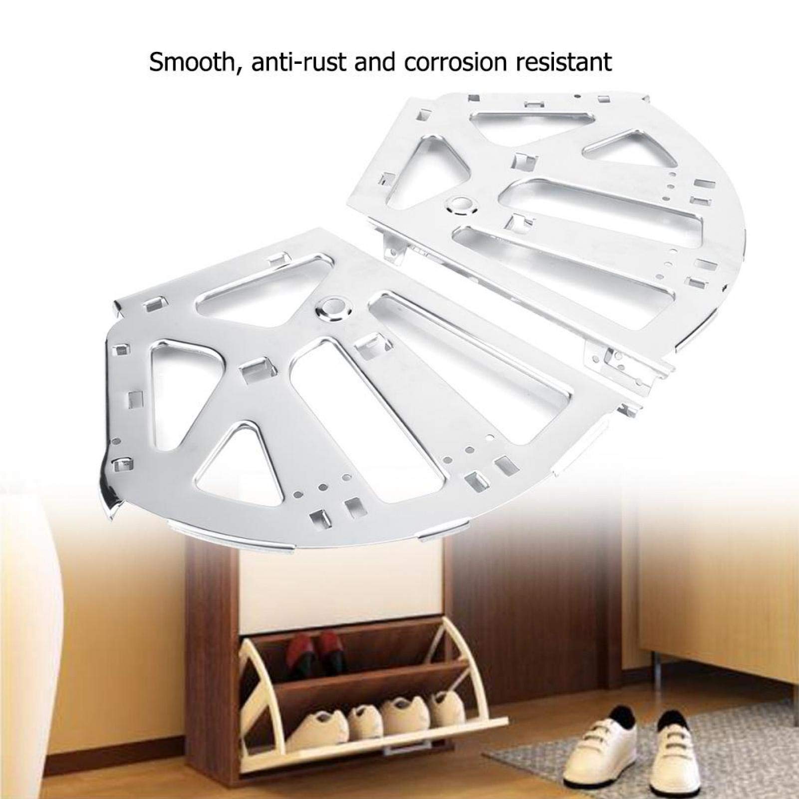3-Tier Shoe Cabinet Flip Rack - Stainless Steel Shoe Organizer with Hinged Drawers for Most Shoe Racks & Cabinets - Space-Saving Shoe Storage Solution for Entryway, Closet & Bedroom Organization