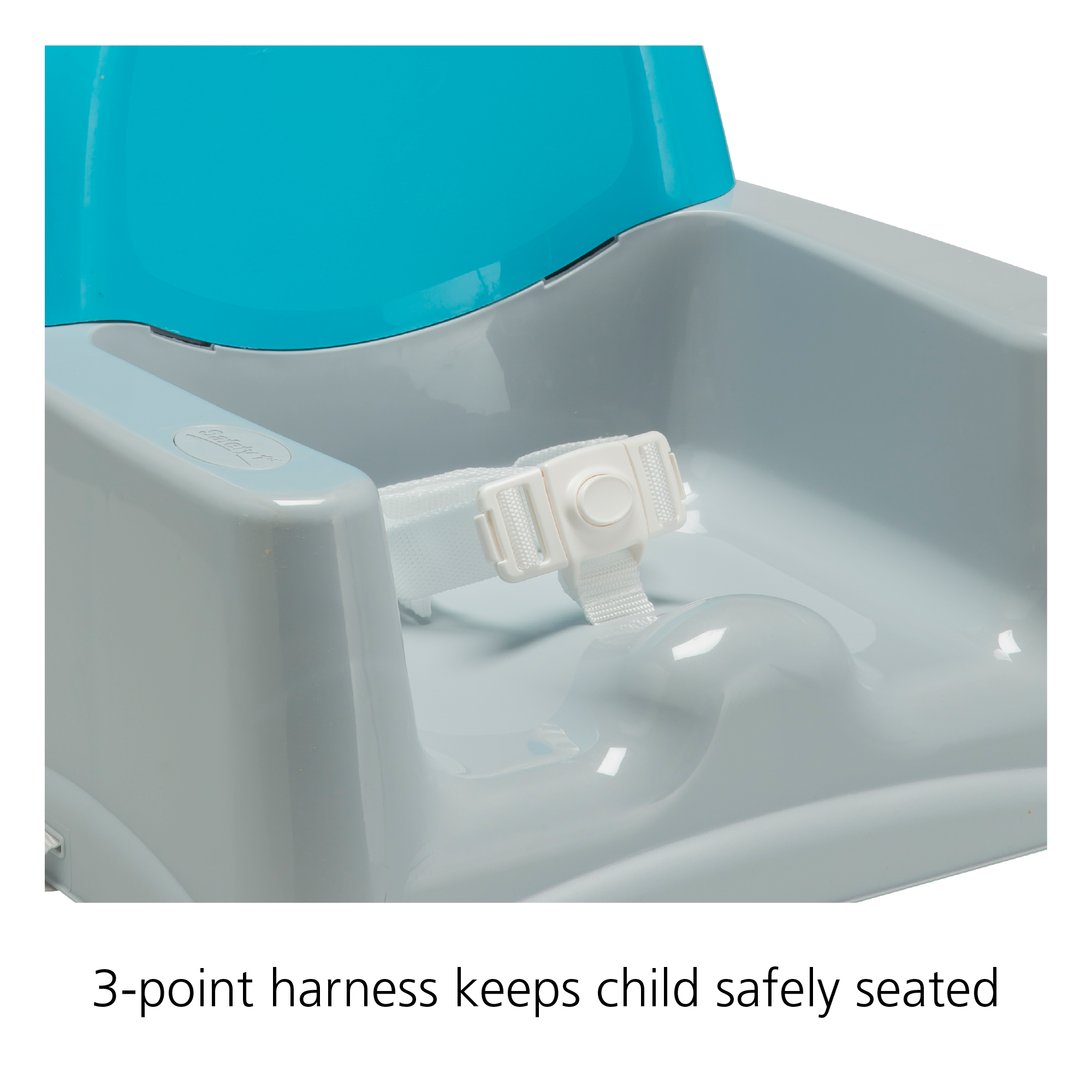 Safety 1st Easy Care Swing Tray Feeding Booster Seat - Portable High Chair for Toddlers & Babies - Perfect for Dining, Travel & Outdoor Use