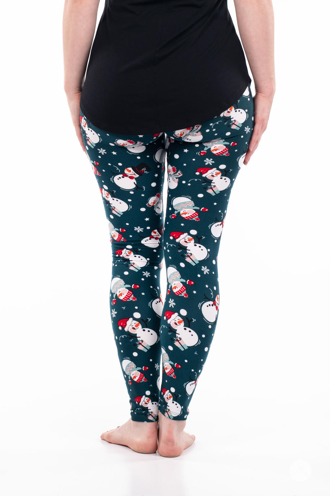 Stay Frosty Patterned Leggings for Women - Trendy Winter Yoga Pants with Unique Snowflake Design - Perfect for Workouts, Lounge & Cold Weather Fashion