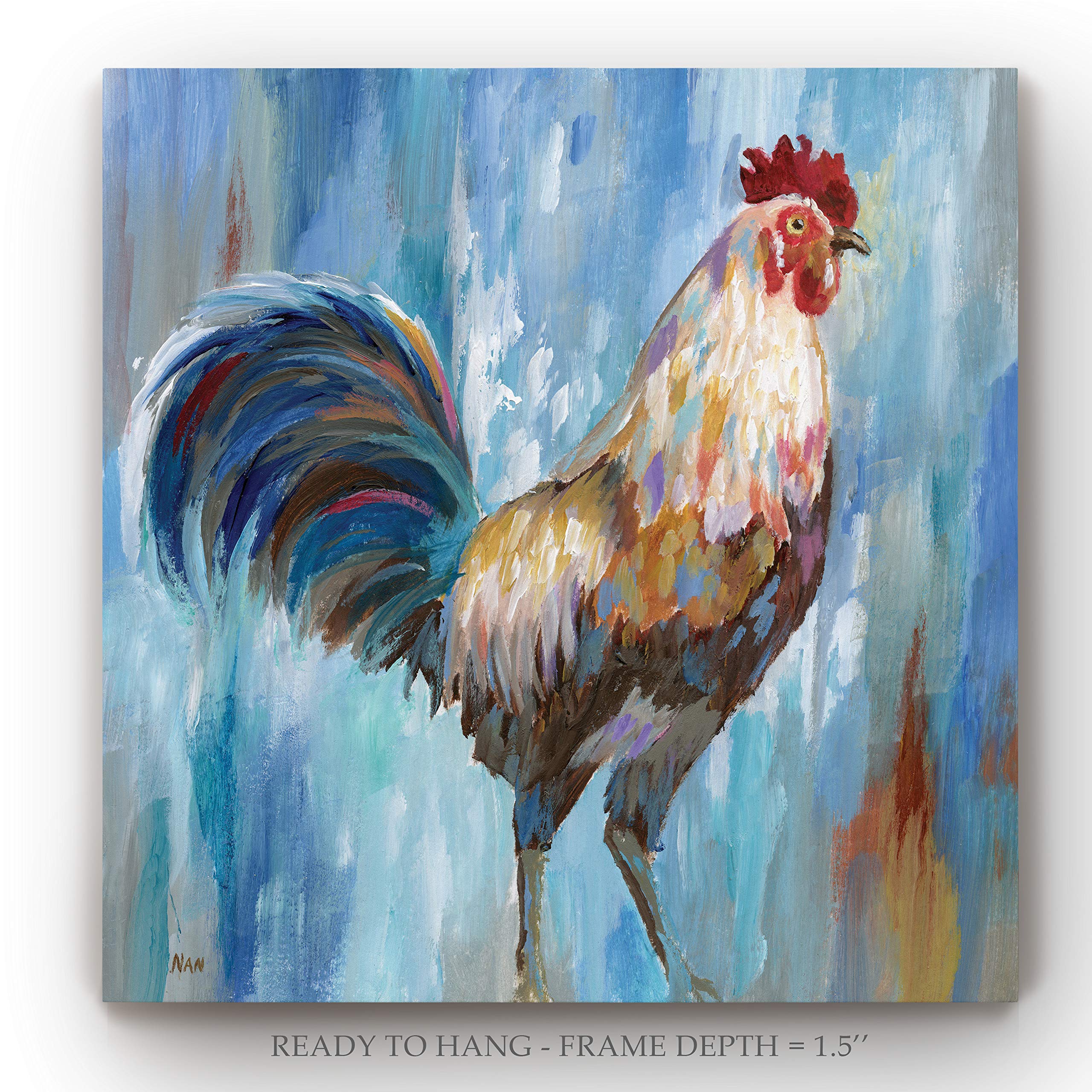 Struttin' Stuff Modern Canvas Wall Art - Stretched Gallery Wrap Painting for Living Room, Bedroom & Office Décor | Abstract Contemporary Artwork by Renditions Gallery