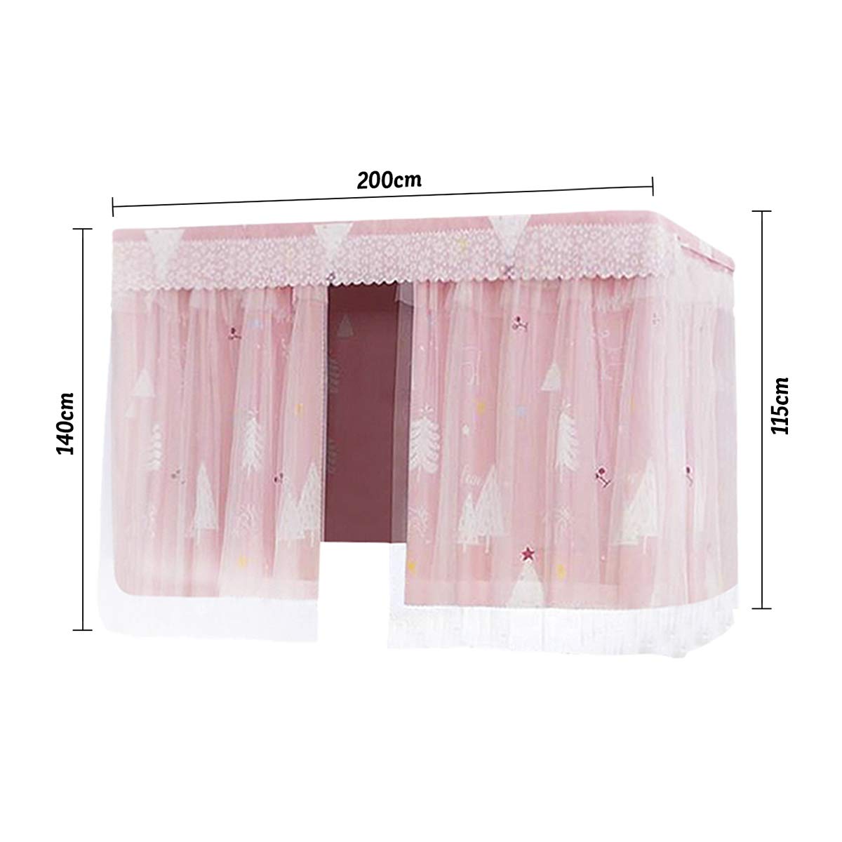 Starsouce Blackout Bed Canopy Curtain for Dorm Bunk Beds - Privacy Bed Shading Net, Dustproof Single Bed Tent with Hanging Rings & Rope - Perfect for College Dorms, Kids Rooms & Privacy Spaces