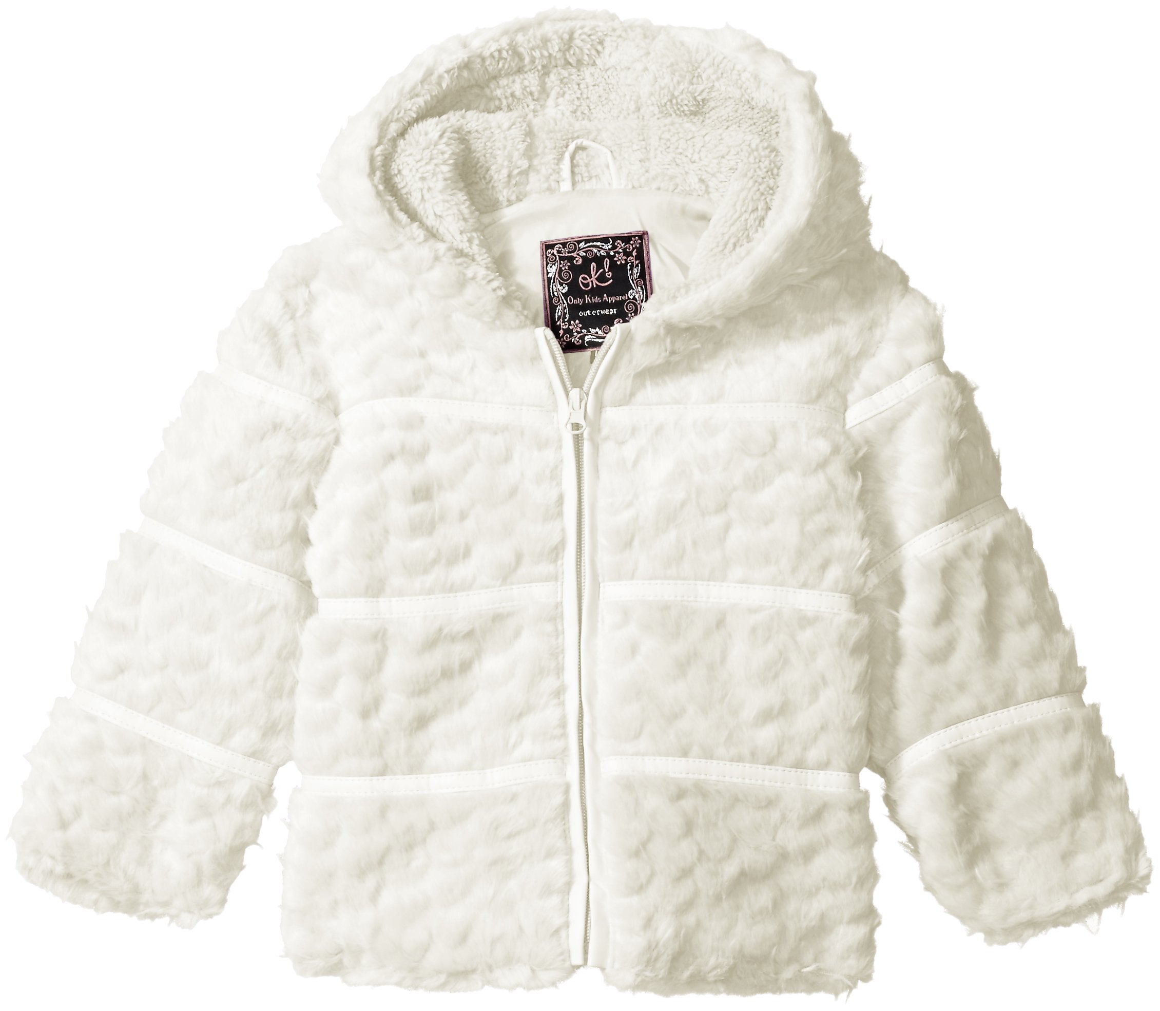 Ok Kids Baby Girls Heart Quilt Jacket with Faux Fur Trim Hood - Warm Winter Outerwear for Toddler Girls | Perfect for Playdates, Snow Days & Holiday Photos