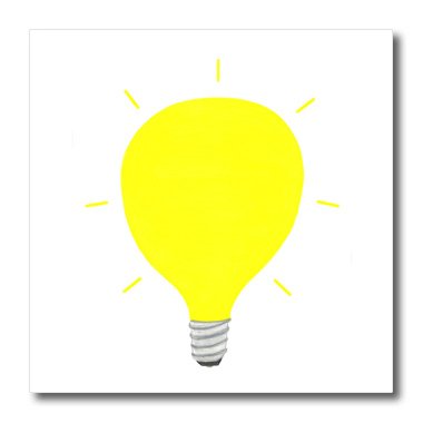 3dRose ht_17551_3 Yellow Light Bulb Heat Transfer for Good Ideas - 10x10 Inch Iron-On Decal for DIY T-Shirts, Tote Bags & Home Decor Projects