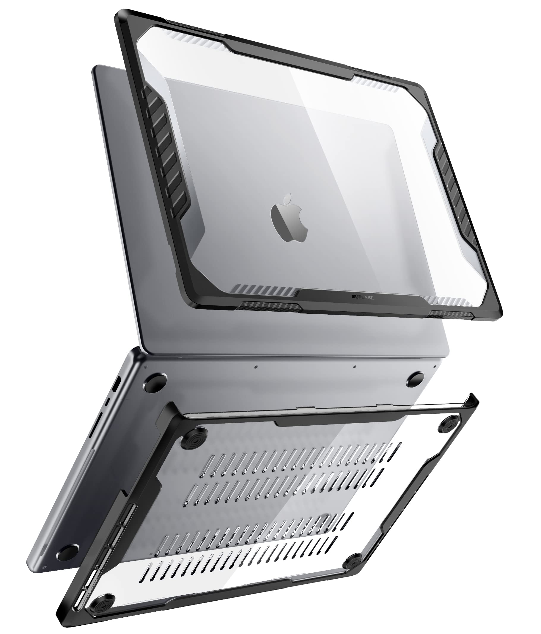 SUPCASE Unicorn Beetle Heavy Duty Rugged Shockproof Hard Shell Protective Cover for MacBook Pro 16 Inch (2021-2024 Models M1/M2/M3/M4 Pro/Max A2485/A2780/A2991/A3186/A3403) - Black | Perfect for Travel, Outdoor Work & Daily Protection