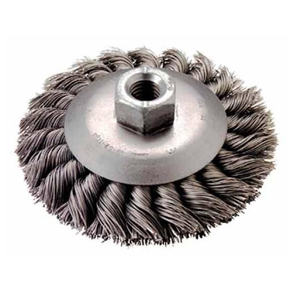 Milwaukee 48-52-1315 4-Inch Bevel Knotted Brush - Heavy Duty Wire Brush for Metal Cleaning, Rust Removal & Surface Prep - Perfect for Welding, Grinding & DIY Projects