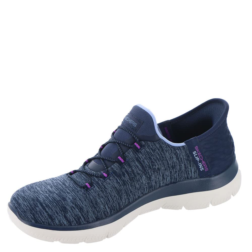 Skechers Women's Hands-Free Slip-On Summits Dazzling Haze Sneakers - Comfortable Walking Shoes for Casual Wear, Travel & Everyday Use
