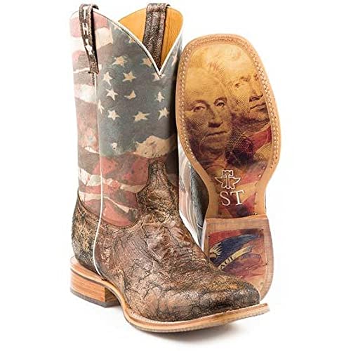 **Men's Tin Haul Land of the Free Boots - Handcrafted Leather Work Boots with Presidential Sole for Outdoor, Hiking & Casual Wear**