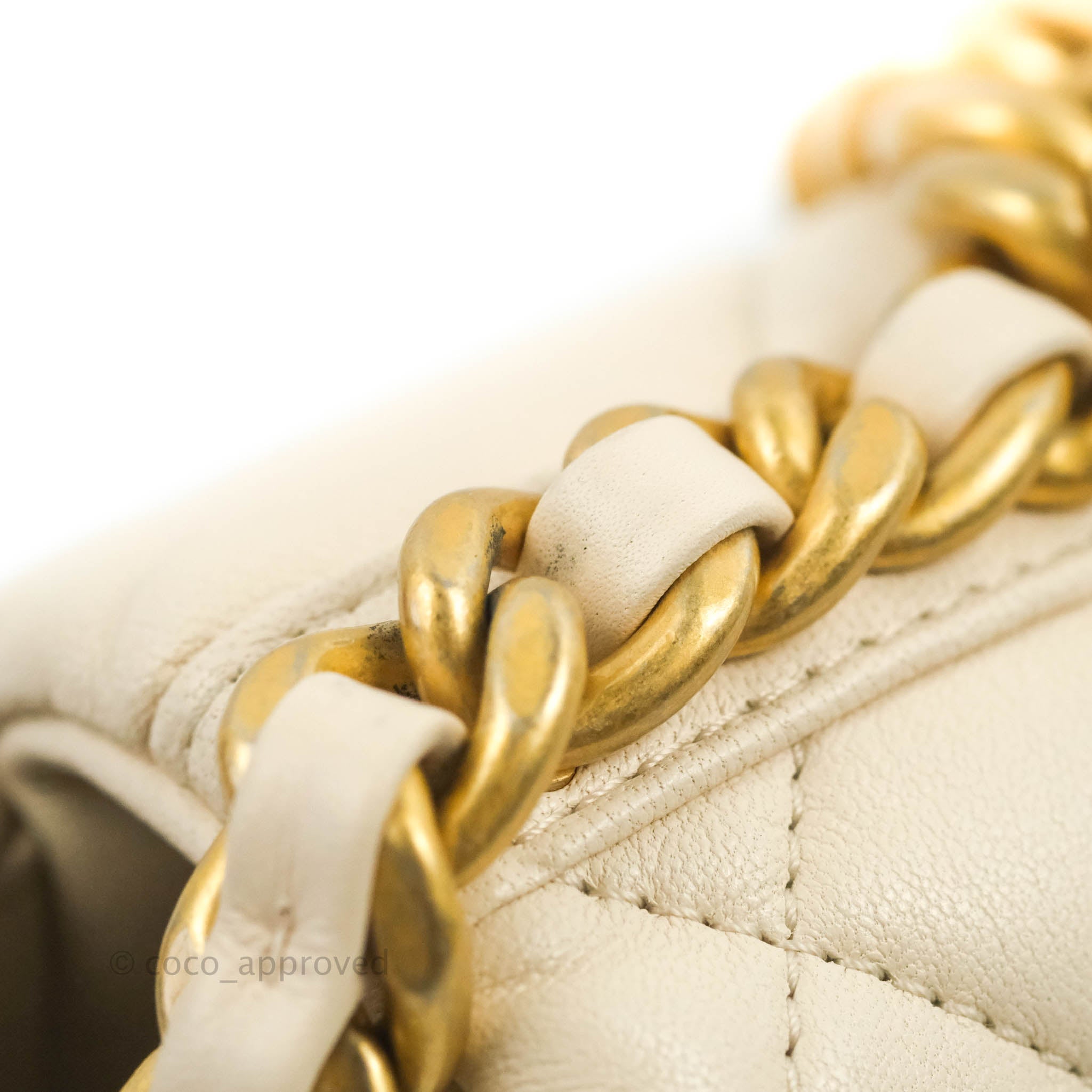Chanel 19 Small Handbag Light Beige Lambskin Leather Mixed Gold & Silver Hardware 20C Collection - Perfect for Everyday Use & Luxury Fashion Accessories