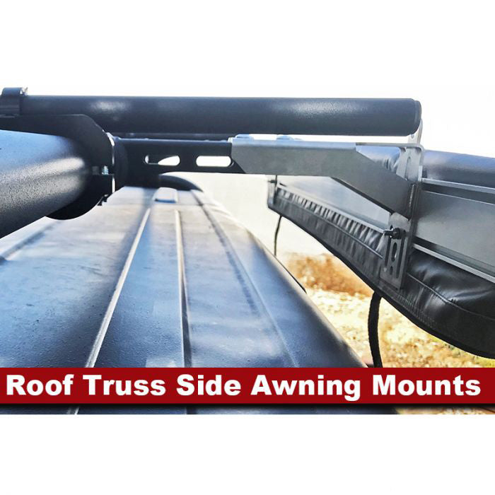 2PCS Heavy Duty Roof Truss Side Awning Mounts for Jeep Wrangler JK JL & Gladiator JT - Off-Road Camping & Overlanding Accessories