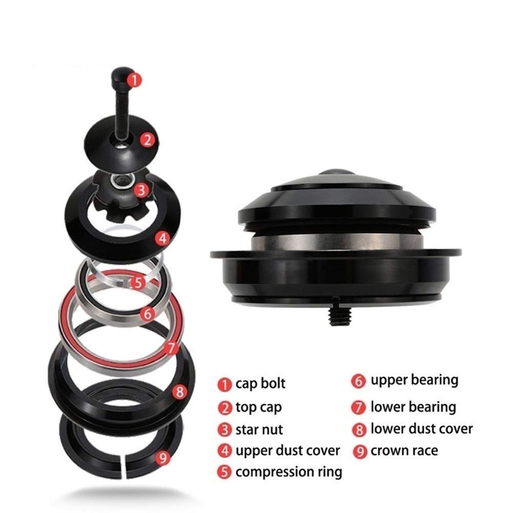 Renend MH-P08H8 Bike Headset Bearings 30.1541.88mm 45/45 2PCS ACB Road MTB Angular Contact Bicycle Bearings - Perfect for Mountain & Road Bikes Cycling Maintenance & Upgrades