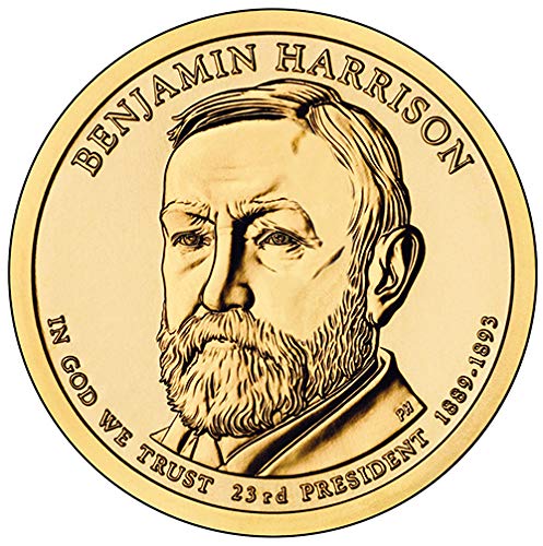 2012 D Benjamin Harrison Presidential Dollar Coin - BU Uncirculated Condition | US Mint Collectible Coin for Coin Collectors & History Enthusiasts | Perfect for Coin Collections, Gifts & Historical Displays