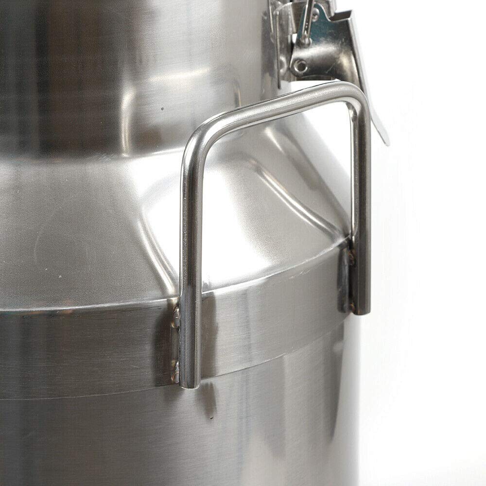 Premium 304 Stainless Steel Milk Can & Wine Pail - 30L/7.95 Gallon Heavy Duty Sealed Lid Container for Farm, Brewing & Bulk Liquid Storage - Ideal for Dairy, Winemaking & Commercial Use