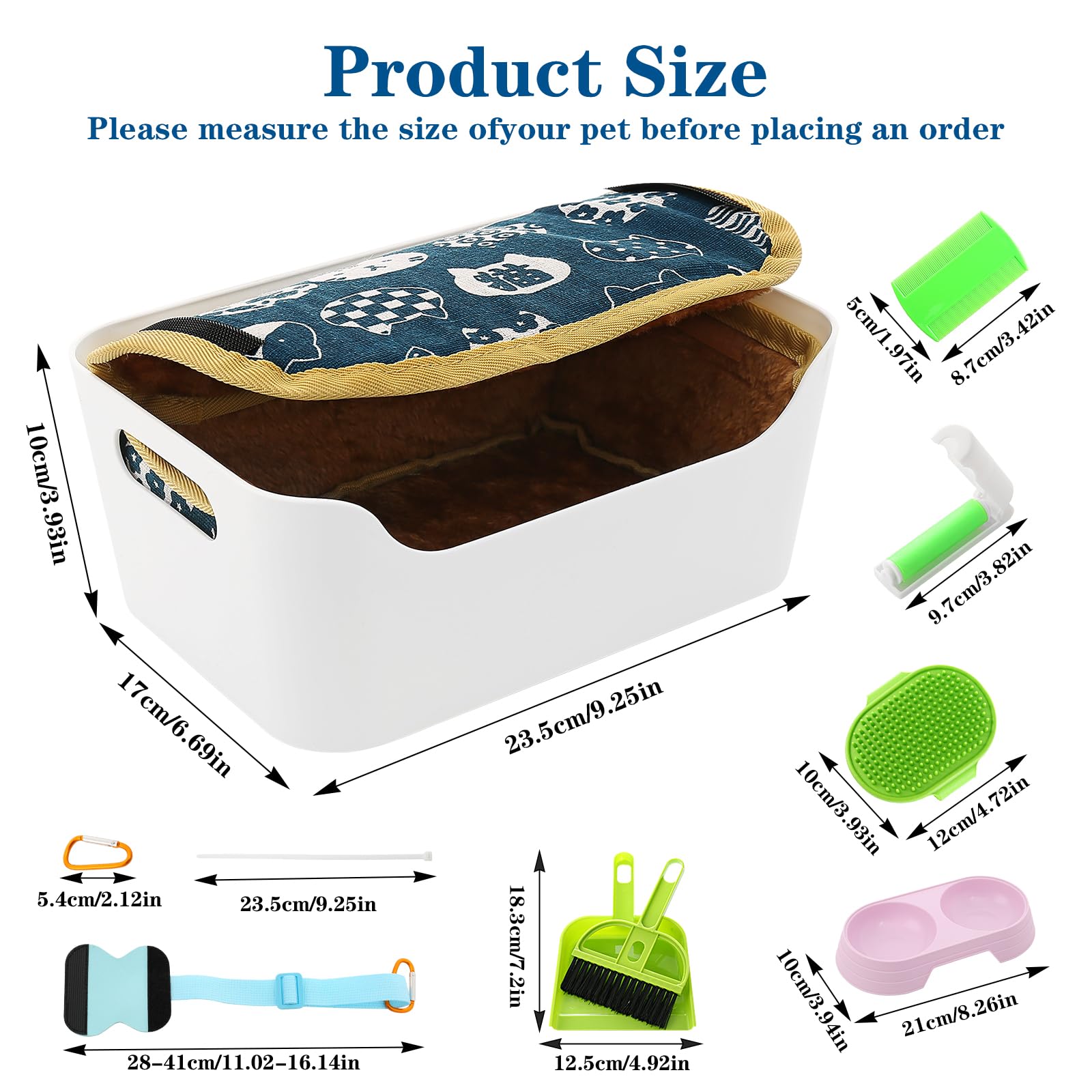 Cozy Rat Bed & Guinea Pig Hammock - Warm Small Pet Bed for Mice, Ferrets & Gliders - Large Cage Accessories & Hideout House for Play & Sleep