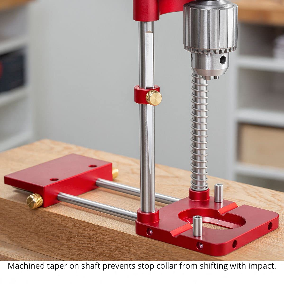 Woodpeckers Auto Line Drill Guide Deluxe Kit - Portable Precision Drilling Tool with Guide, 6 Extension Rods, 2 Flip Stops & Wrench - Perfect for Woodworking, Metalworking & DIY Home Projects