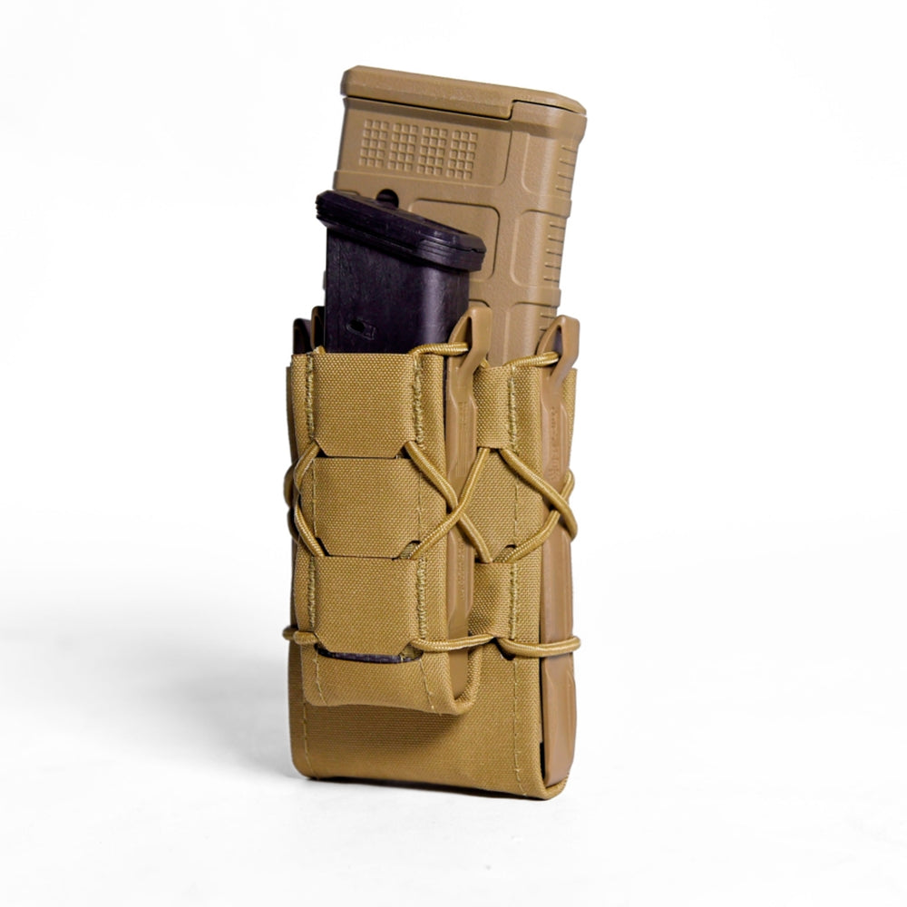 High Speed Gear GEN 2 Double Decker TACO Rifle & Pistol Magazine Pouch - Tactical Molle-Compatible Ammo Holder for Shooting Range & Outdoor Hunting