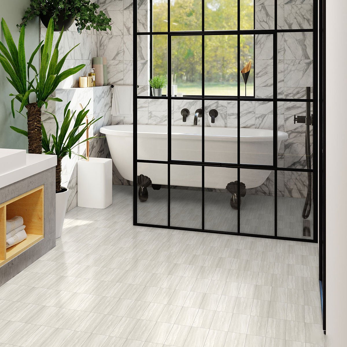 3 X 9 Inch Strada Mist Polished Limestone Tile - Premium Natural Stone for Kitchen Backsplash, Bathroom Walls & Flooring