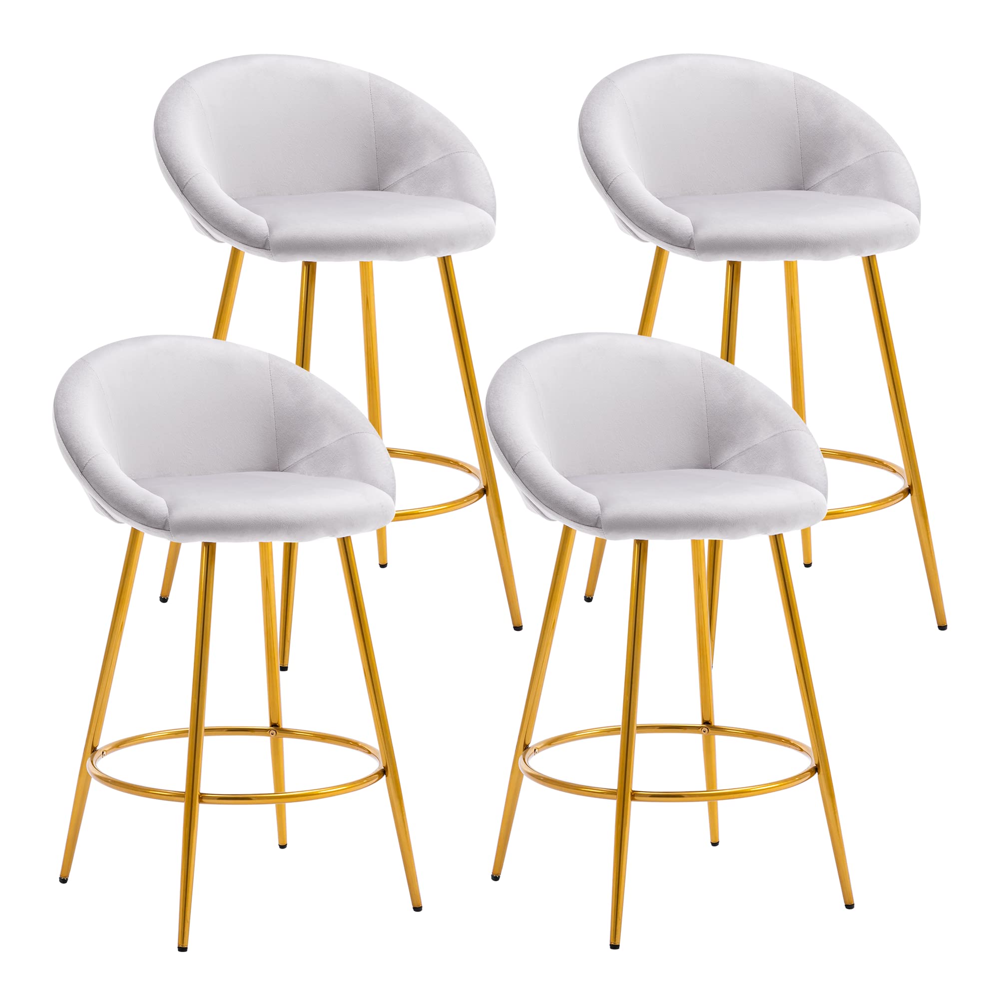 4-Pack Velvet Counter Stools 26