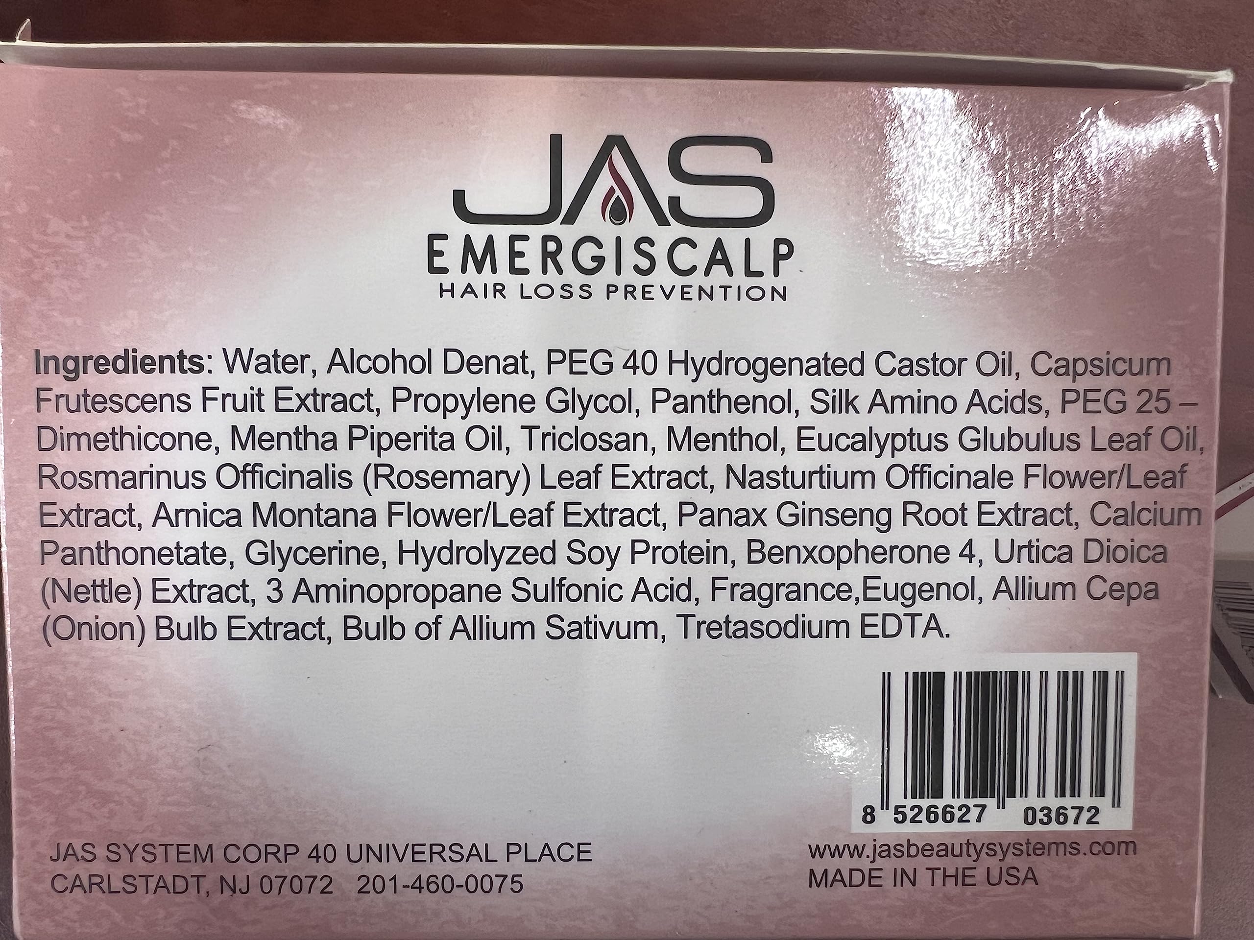 JAS Emergiscalp Hair Loss Prevention Shampoo & Conditioner Set (16oz Each) with 12x15ml Ampoules - Anti Hair Fall Treatment for Men & Women - Perfect for Thinning Hair & Scalp Care at Home