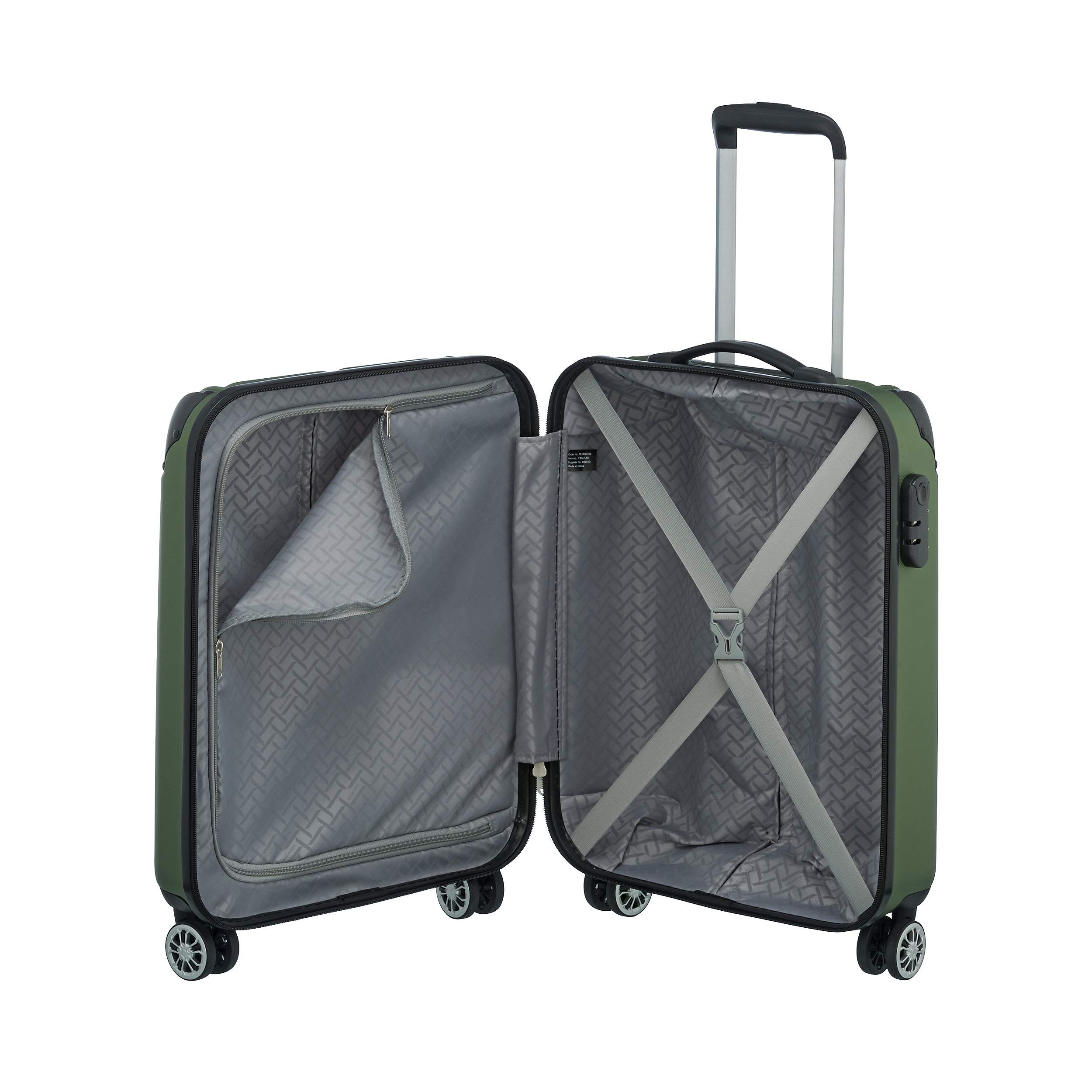 55cm Green Carry-On Luggage - Lightweight & Durable Travel Suitcase for Airplane Cabin Use | Perfect for Business Trips & Weekend Getaways