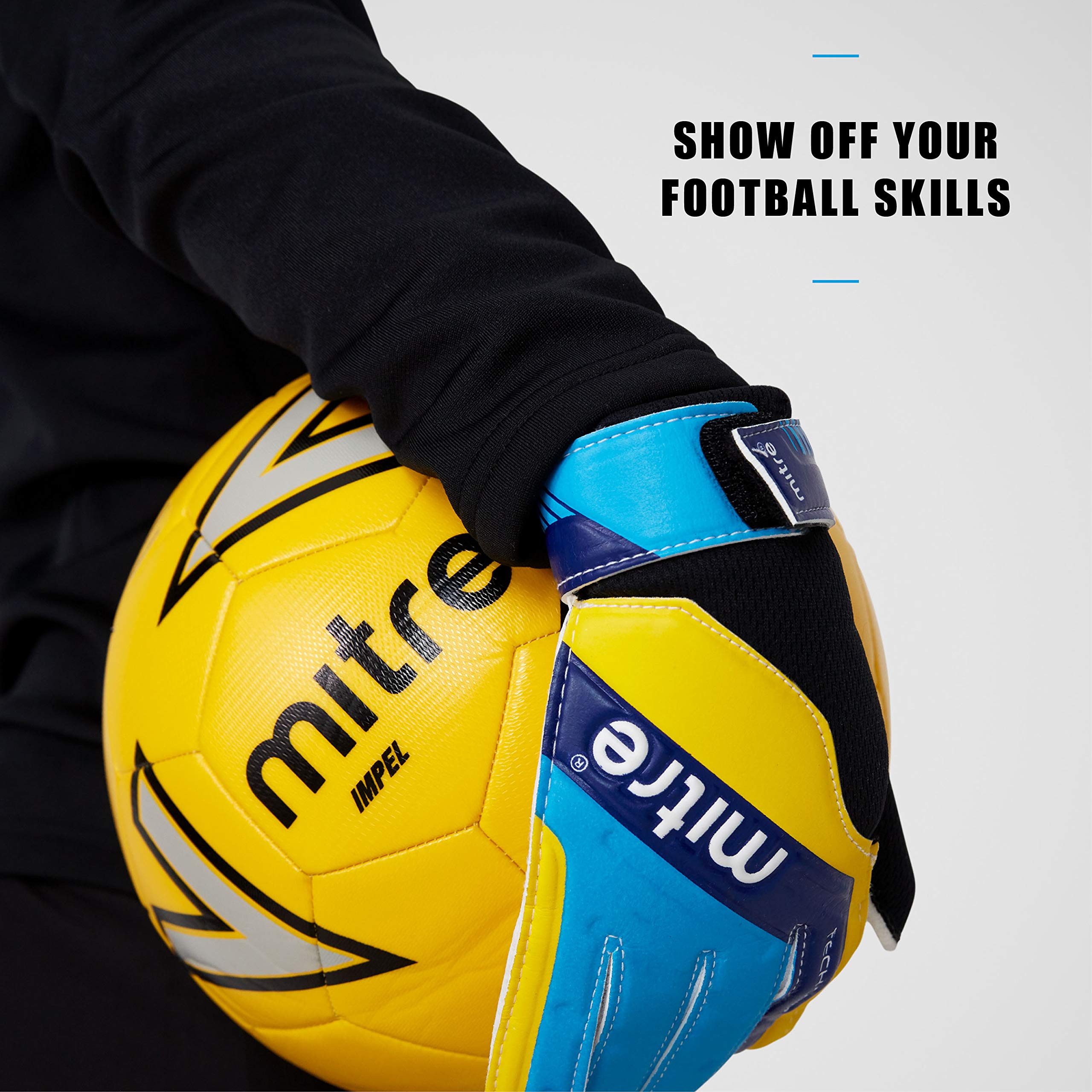 Mitre Magnetite Soccer Goalie Gloves - Professional Goalkeeper Gloves for Men & Women - Perfect for Training, Matches, and Outdoor Games