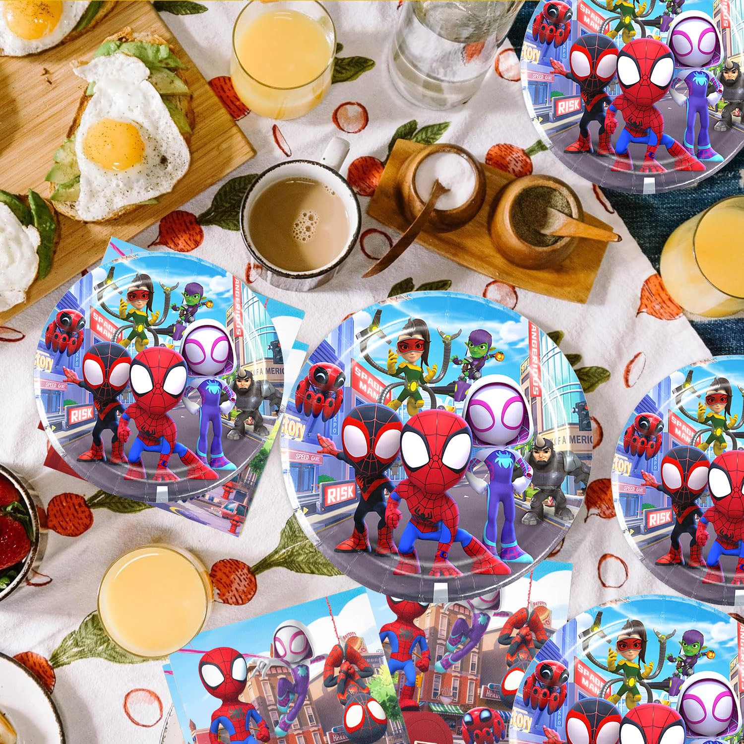 40pcs Spidey and His Amazing Friends Party Supplies Kit - 20 Plates & 20 Napkins for Kids Birthday Party Decorations | Perfect for Spiderman Themed Birthday Celebrations, Baby Showers, and Superhero Parties