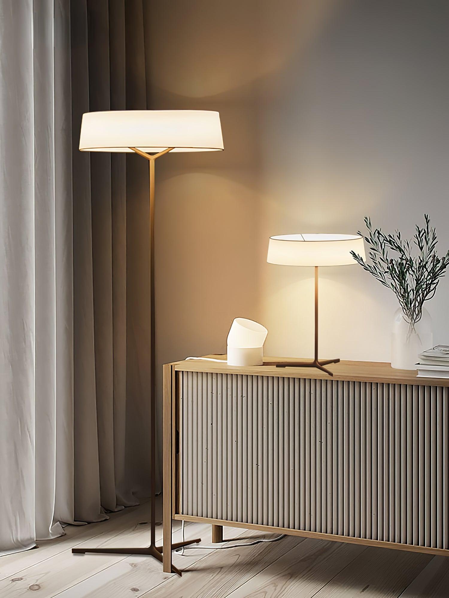 Modern DAMA Floor Lamp - Adjustable LED Standing Light for Living Room, Bedroom, Office - Warm White & Cool White Light Modes - Perfect for Reading, Working, and Relaxing