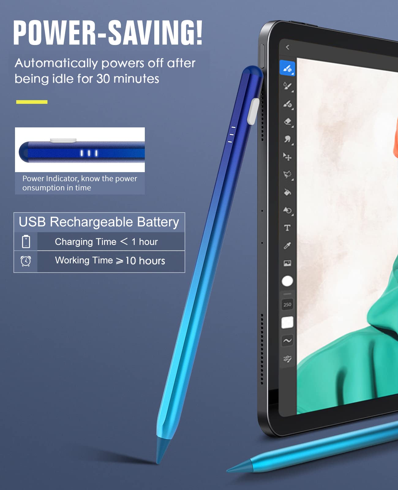 TiMOVO Stylus Pen for iPad 2nd Generation - Apple Pencil Alternative with Palm Rejection for iPad Pro 11