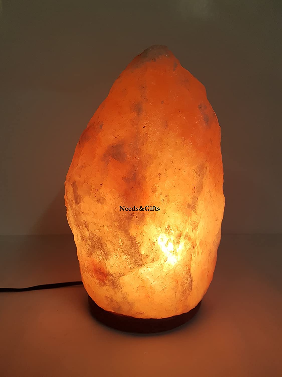 Himalayan Salt Lamp with Dimmer Switch - Natural Crystal Rock Night Light for Home Decor, Bedroom, Yoga & Meditation - Hand Carved Wood Base Salt Lamp with Soothing Amber Glow - Perfect Gift for Relaxation & Stress Relief