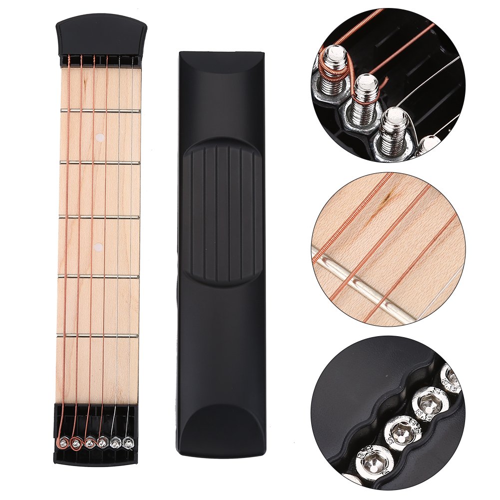 Portable Left-Handed Guitar Practice Neck - Lightweight Pocket-Sized Fretboard Trainer for Beginners & Musicians | Perfect for Travel, Home Practice & On-the-Go Chord Training