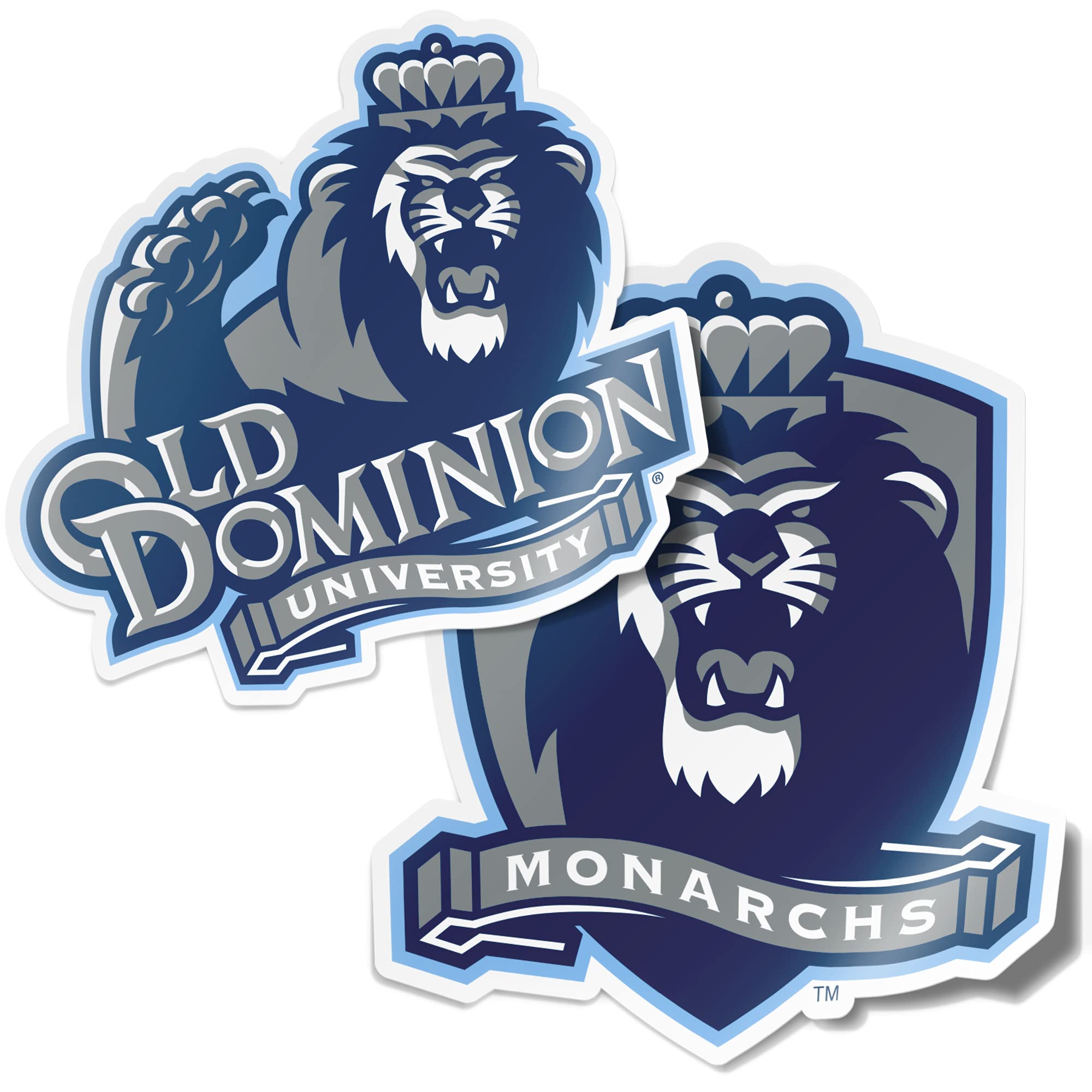 ODU Monarchs Vinyl Decal Sticker Set - 4 Inch Desert Cactus Design for Laptop, Water Bottle, Car & Scrapbook | Old Dominion University Merchandise | Perfect for College Students, Alumni & Fans
