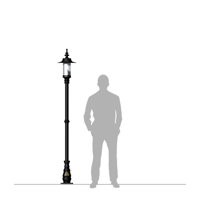 Betley 1Lt Cast Iron Lamp Post - Outdoor Garden Lighting for Pathways, Driveways & Porches