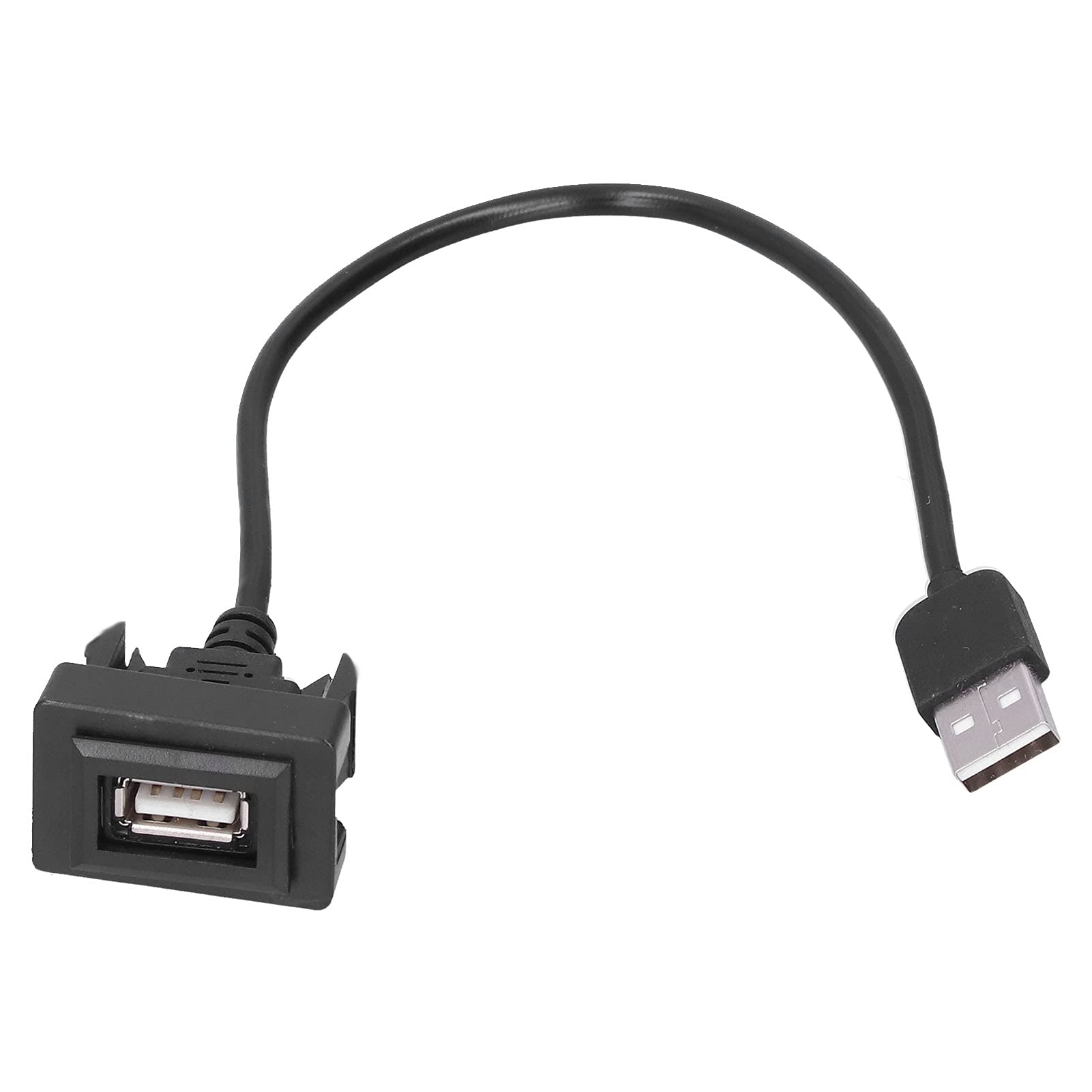 Qiilu USB Car Charger Extension Cable - 2-Port USB Adapter with ABS Housing for Auto Socket Outlet - Perfect for Road Trips & Charging Multiple Devices On-The-Go