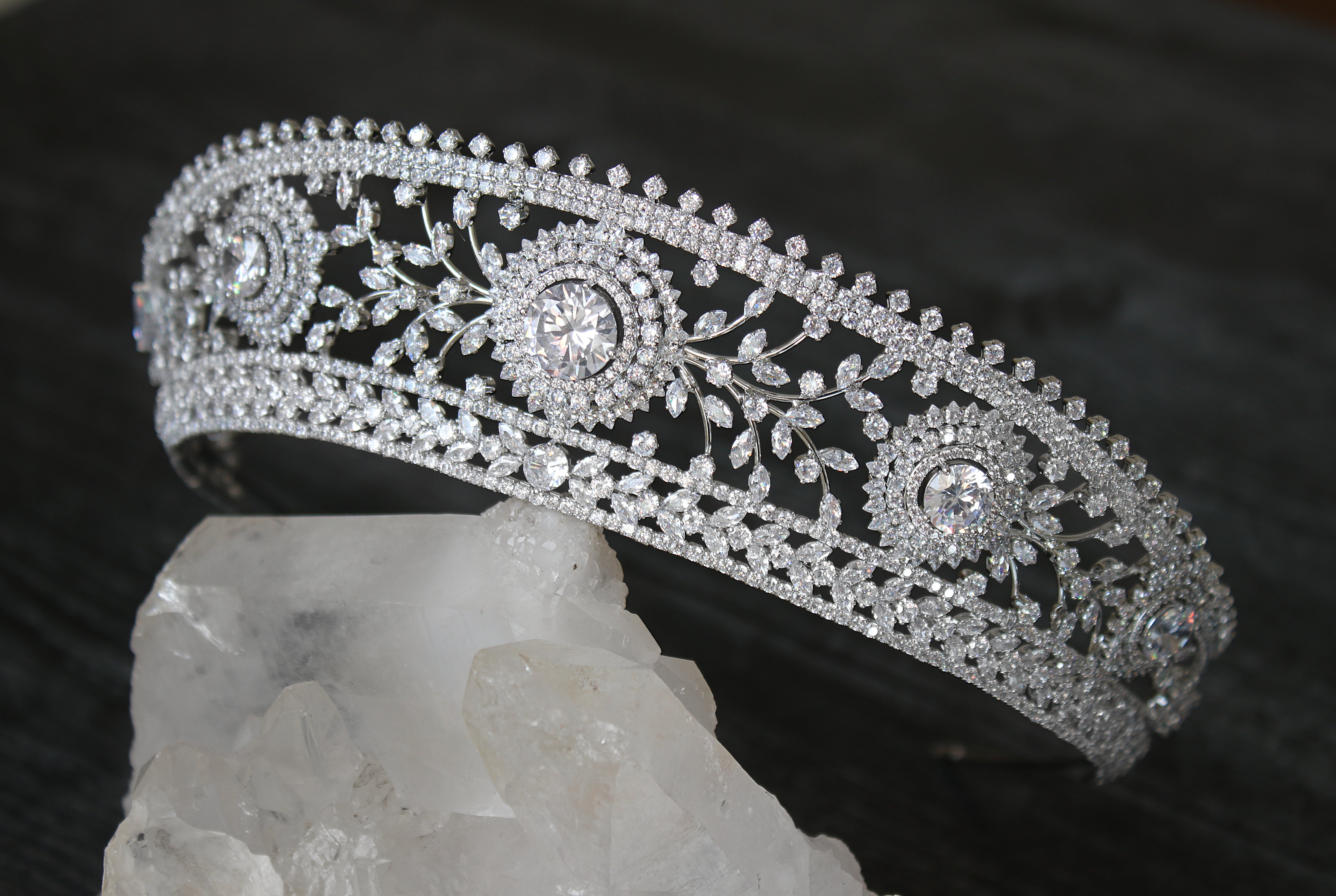ANASTASIA Simulated Diamond Kokoshnik Tiara - Russian Style Crystal Bridal Headpiece for Weddings, Prom & Cosplay | Elegant Princess Crown for Special Occasions