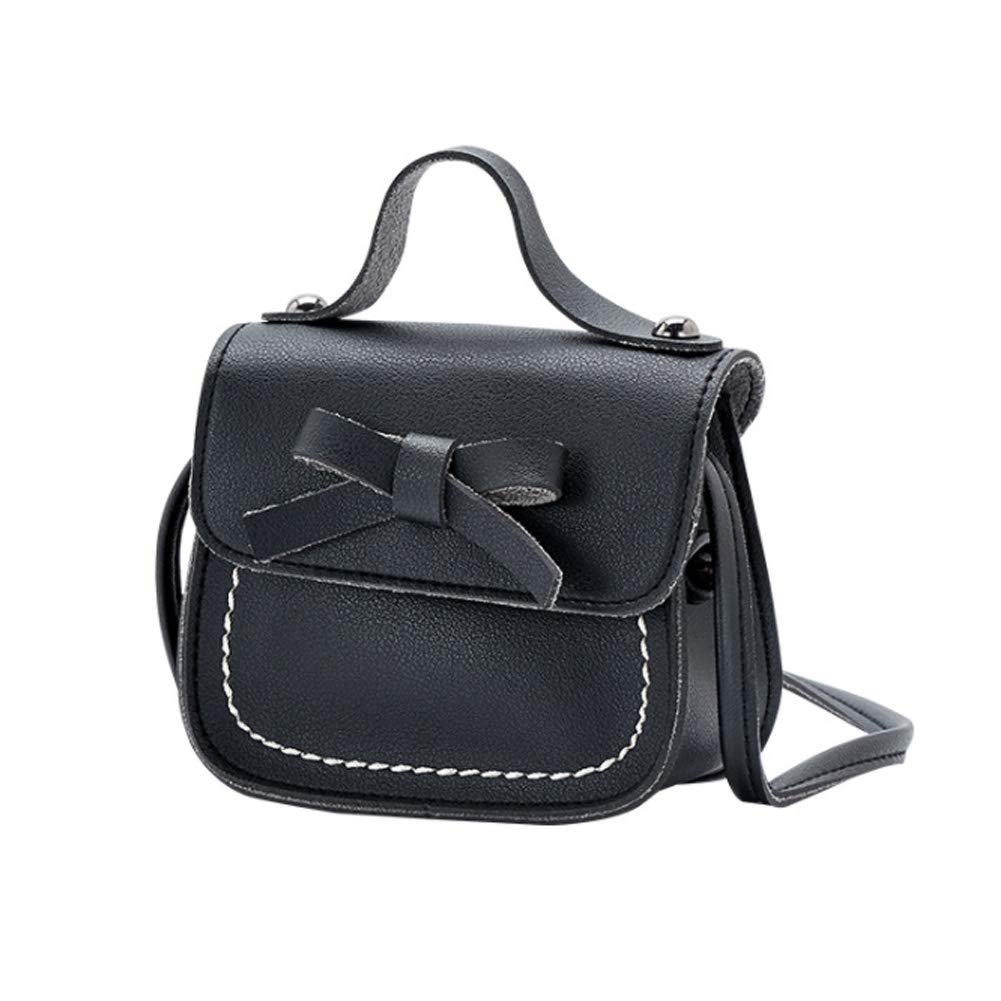 **Uniuooi PU Leather Girls Crossbody Shoulder Bag – Cute Bowknot Small Purse for Toddlers 1-5 Years | Snack Bag, School, Playdate & Travel Accessory**