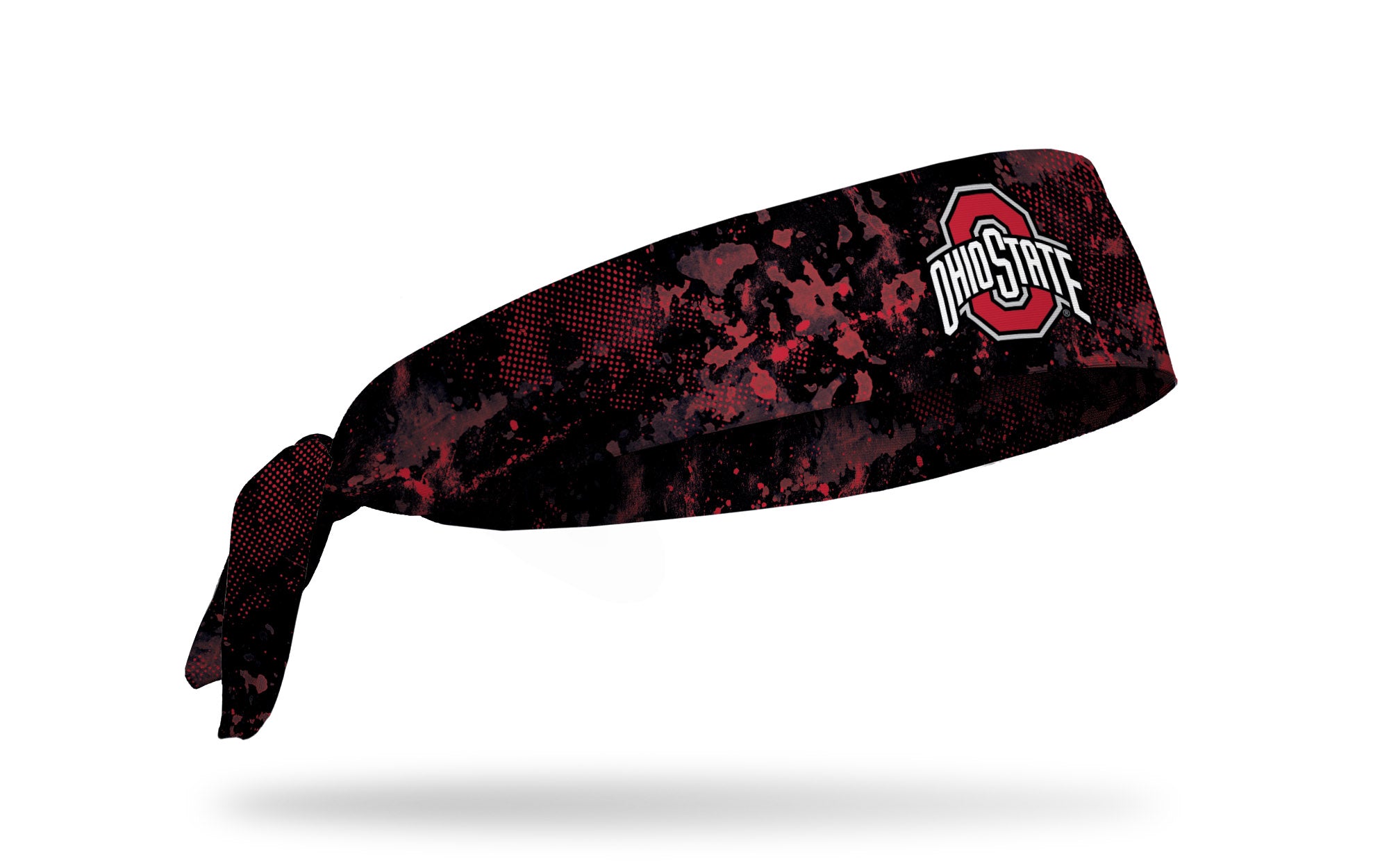 Ohio State Buckeyes Grunge Black Stretchy Headband for Women - Adjustable Sports Hairband for Running, Yoga, and Workouts