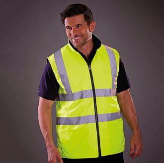 High Visibility Reversible Fleece Vest for Men & Women - Warm Reflective Safety Jacket for Outdoor Work, Running, Cycling, and Construction
