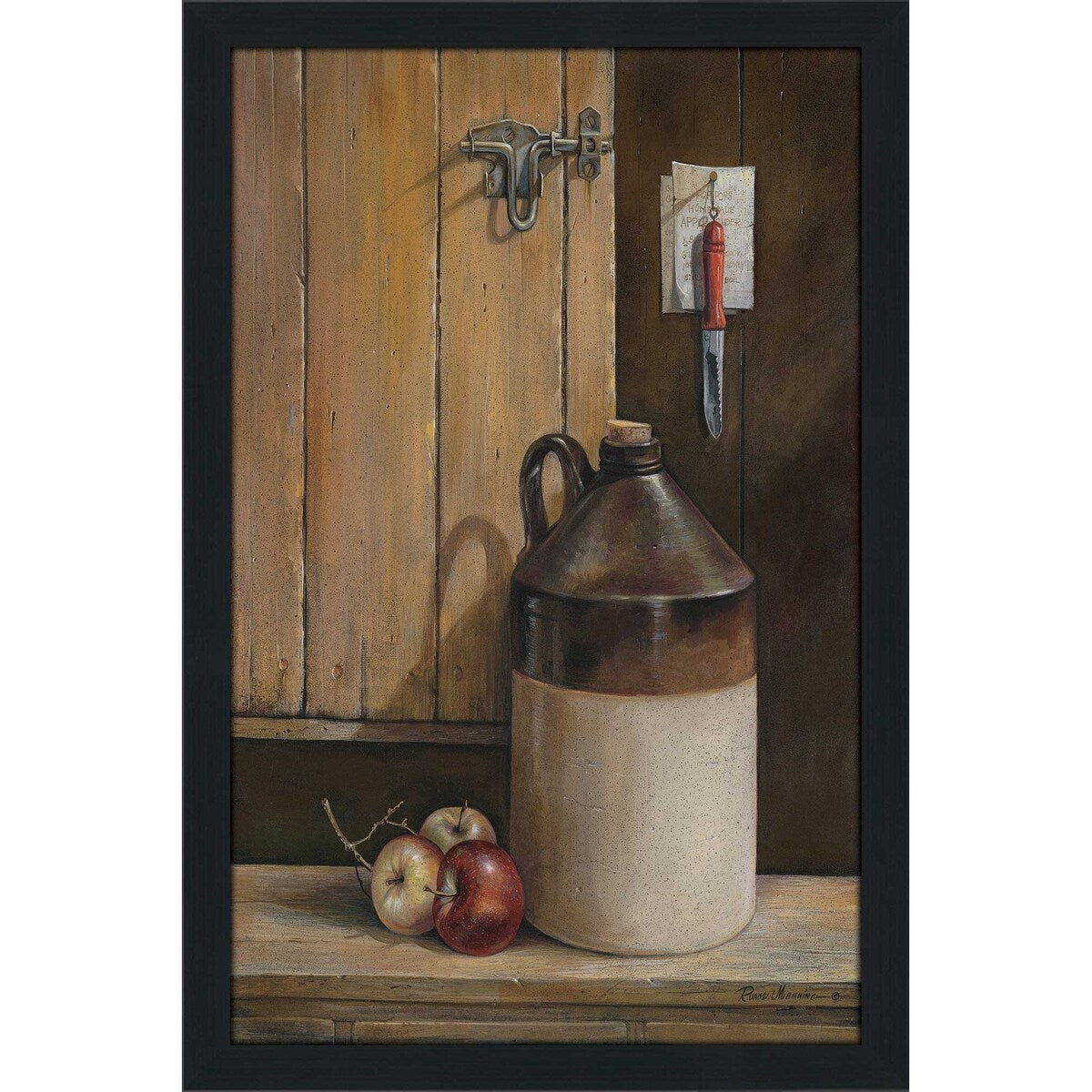 Ruane Manning Apple Cider Print on Acrylic - Vibrant Kitchen Wall Art for Fall Decor & Farmhouse Style