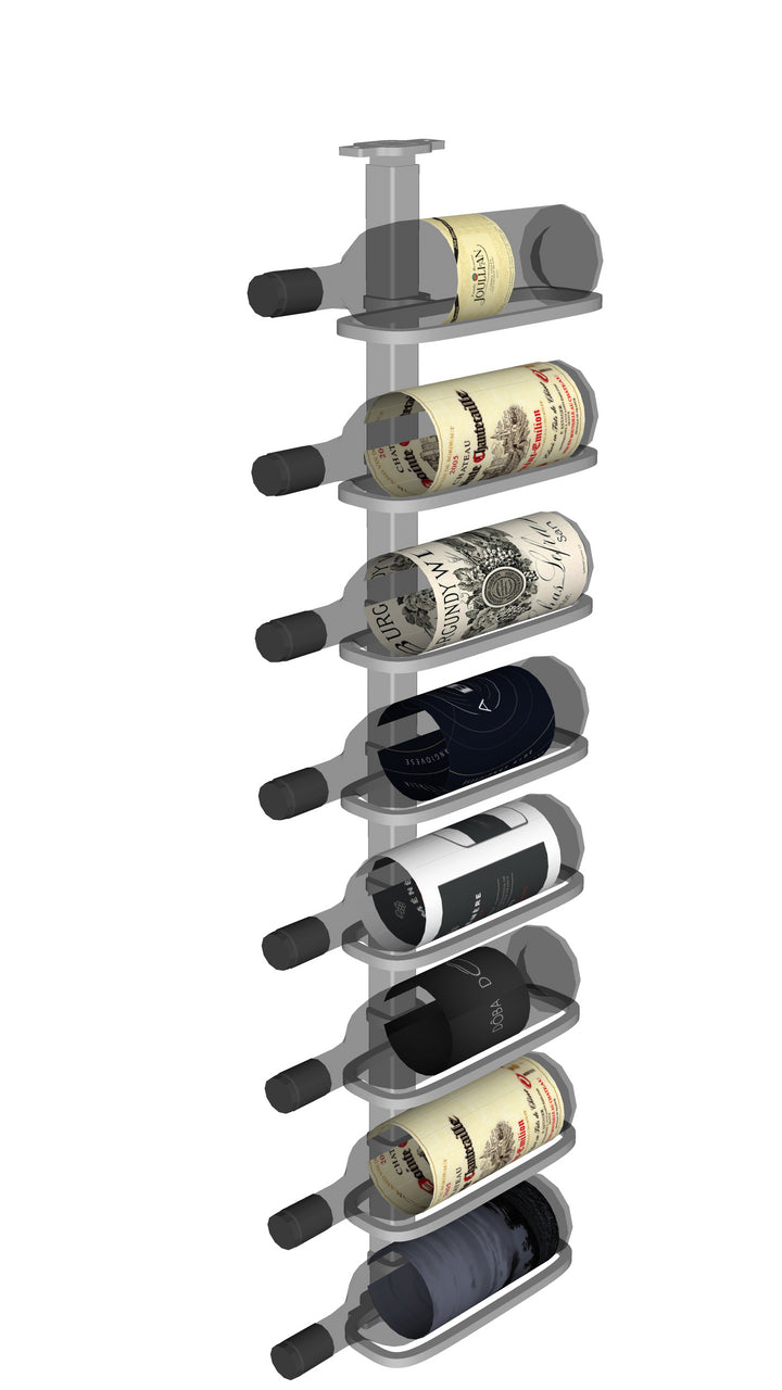 Urban Ironcraft Floor to Ceiling Wine Racks - Single Bottle Label Facing Pillar Series | Space-Saving Wine Storage for Home Bars, Cellars & Restaurants