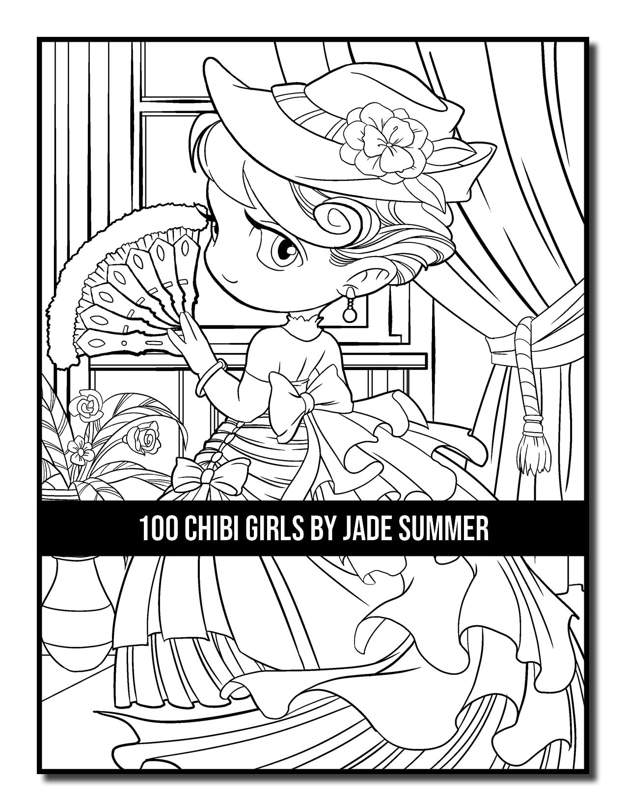 100 Chibi Girls: Cute & Fantasy Adult Coloring Book with Horror & Christmas Themes - Perfect for Stress Relief, Gifts & Creative Relaxation
