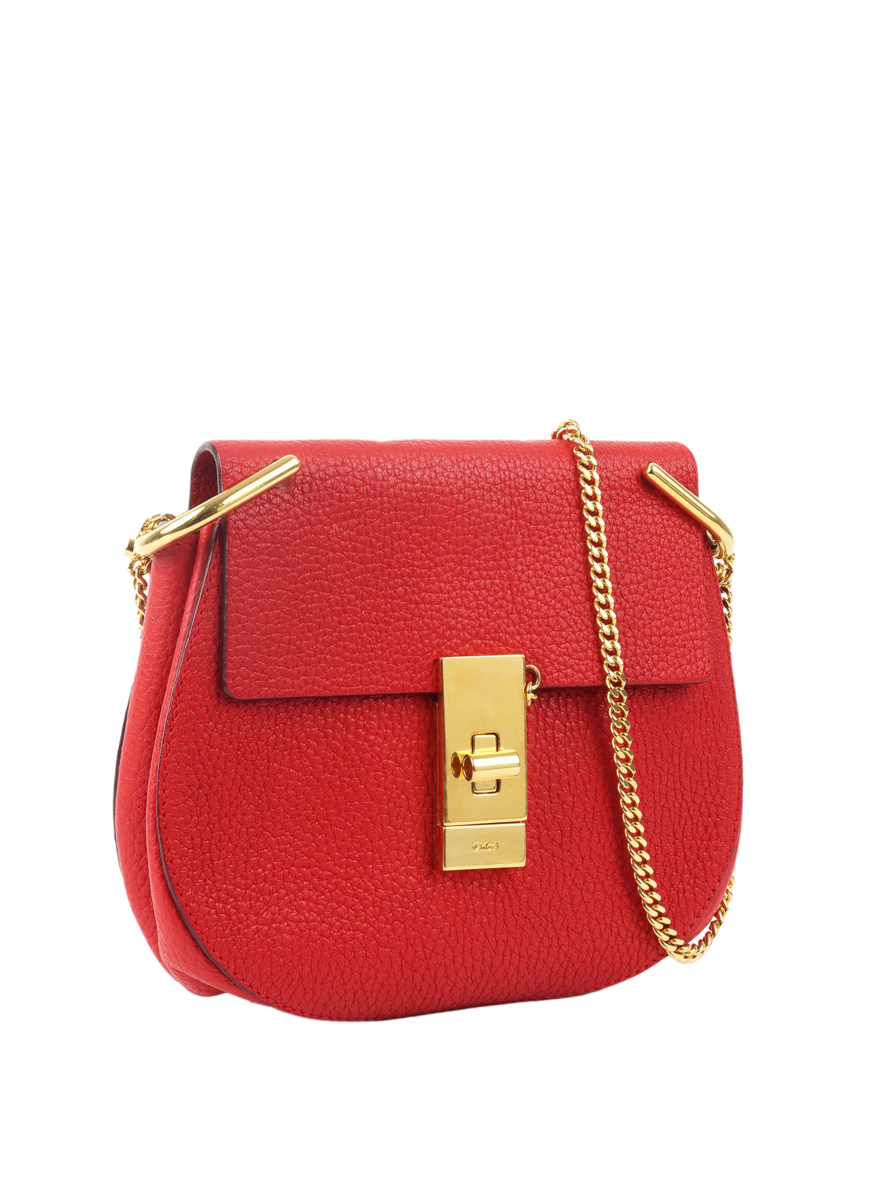 Chloe Red Leather Shoulder Bag for Women - Fashionable Crossbody Purse for Work, Travel & Evening Out
