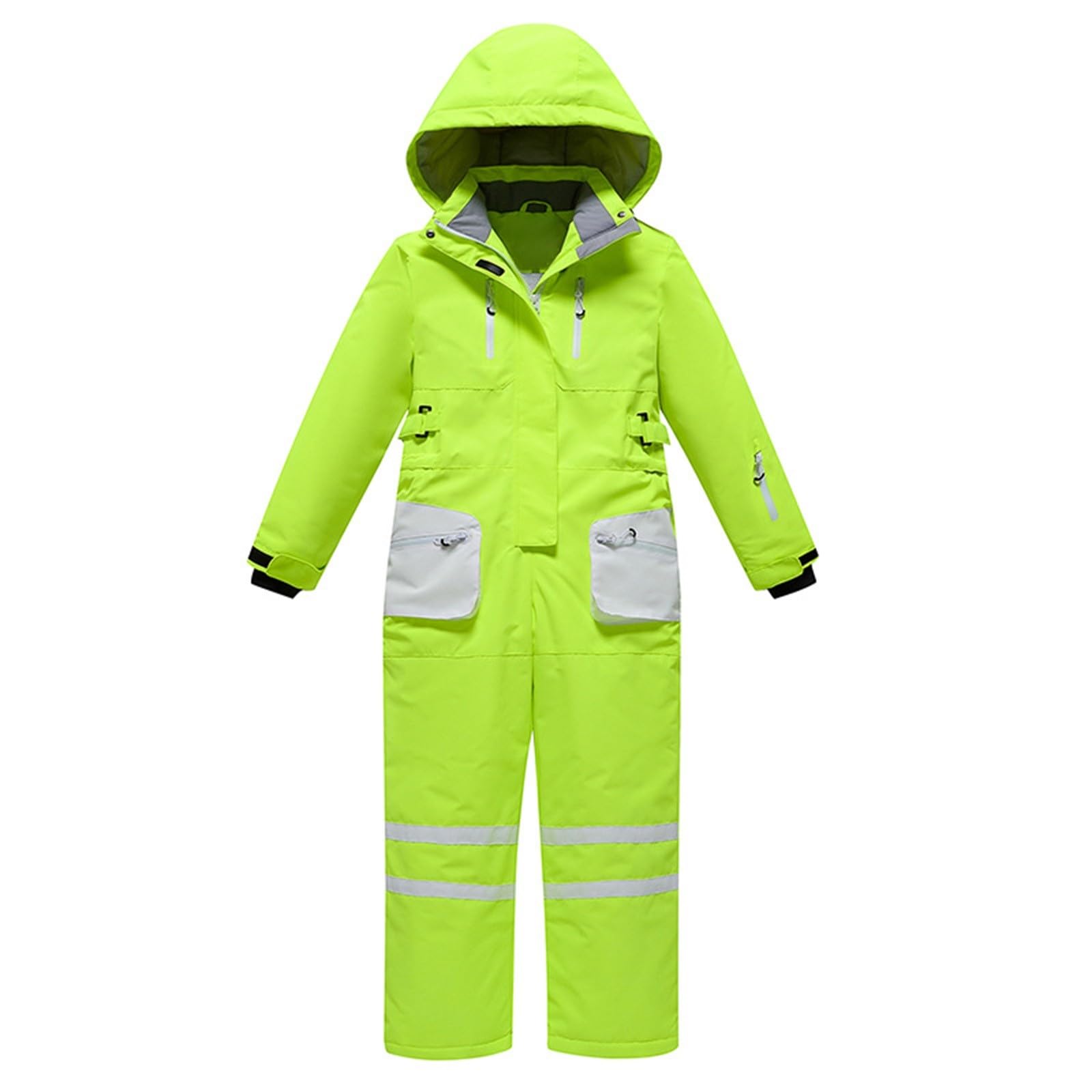 Kids Winter Snowsuit for Boys & Girls - Windproof, Thick Warm Jumpsuit for Skiing, Snow Play & Outdoor Activities | Baby Hooded Snowsuit for Cold Weather Protection