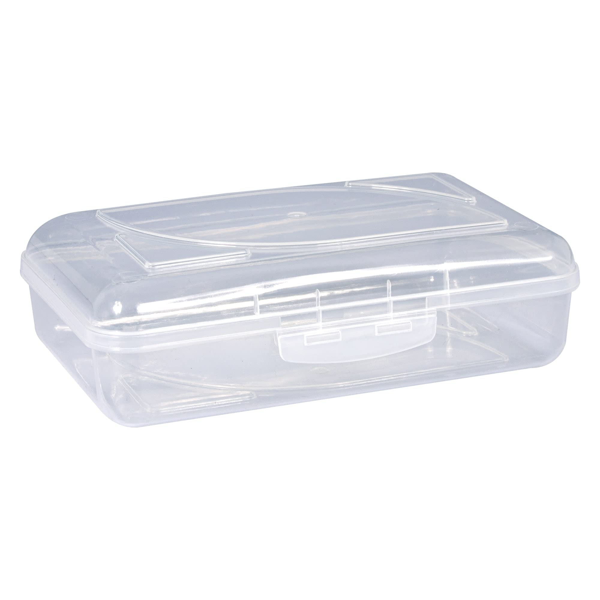 Cra-Z-Art Translucent Clear Pencil Case Box - Durable School Supplies Organizer for Students, Artists & Office Use