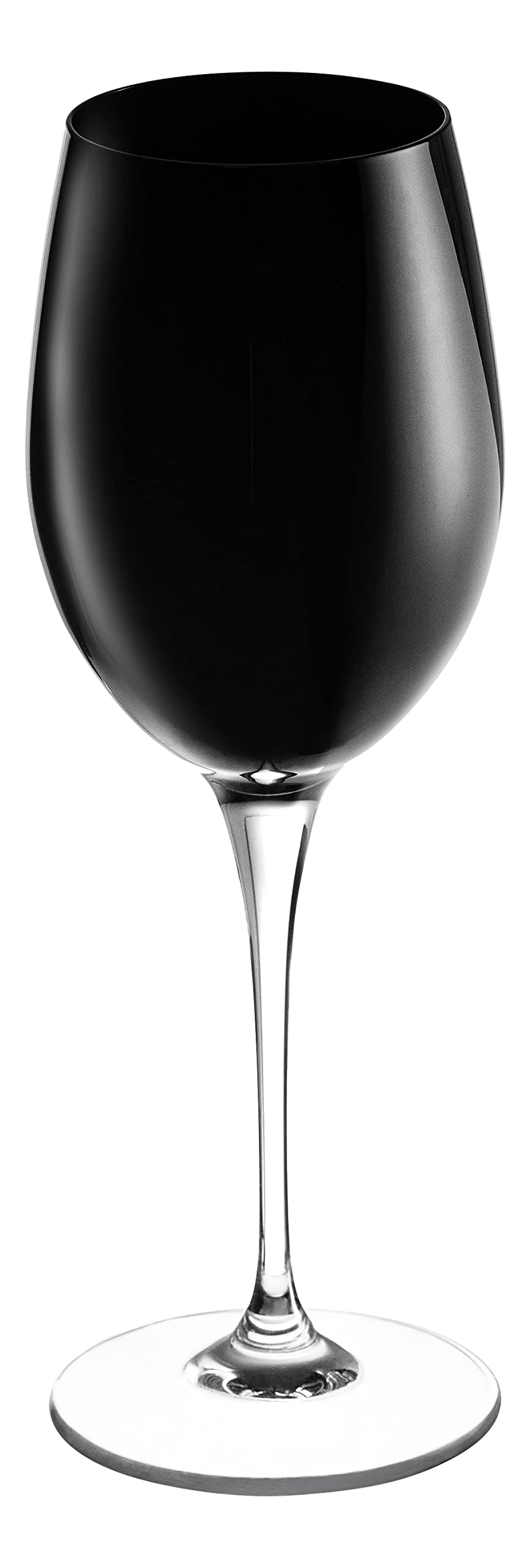 Premium Barski Crystal Goblet Set - 6 Elegant Stemmed White Wine Glasses (14 oz) - Bold Black Design, Made in Europe - Perfect for Fine Dining, Wedding Receptions & Home Entertaining