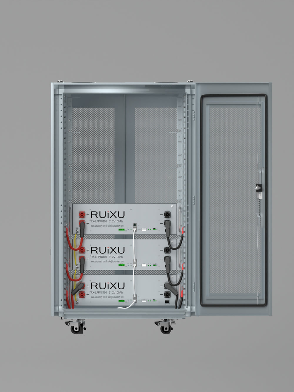 RUiXU Lithium Batteries Kits (RX LFP48100 H) - 15kWH to 30kWH Self-Heating LiFePO4 Battery Pack for Solar Energy Storage, Off-Grid Power, RV & Marine Use