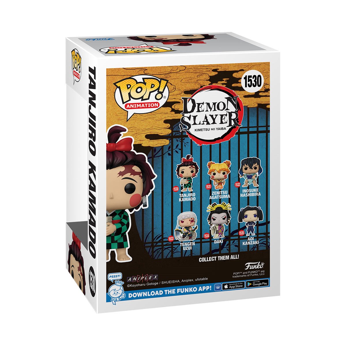 Demon Slayer Tanjiro Kamado Kimono Funko Pop! Vinyl Figure #1530 - Anime Collectible for Fans & Gift Idea