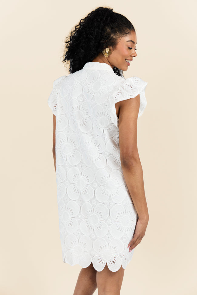 Thoughts Of You White Shift Dress - Elegant & Comfortable Women's Summer Dress for Casual Wear, Office & Special Occasions | On Sale Now