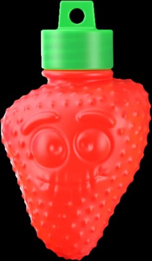 Dee Best Strawberry Shaped Fizzy Powder Candy - 24-Pack Kosher & Gluten-Free Fruit Flavored Treats - Perfect for Kids Parties, Halloween Goodie Bags & School Snacks